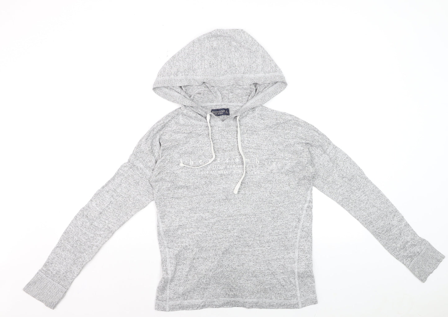 Abercrombie & Fitch Women's Grey Small Pullover Hoodie Soft Knit