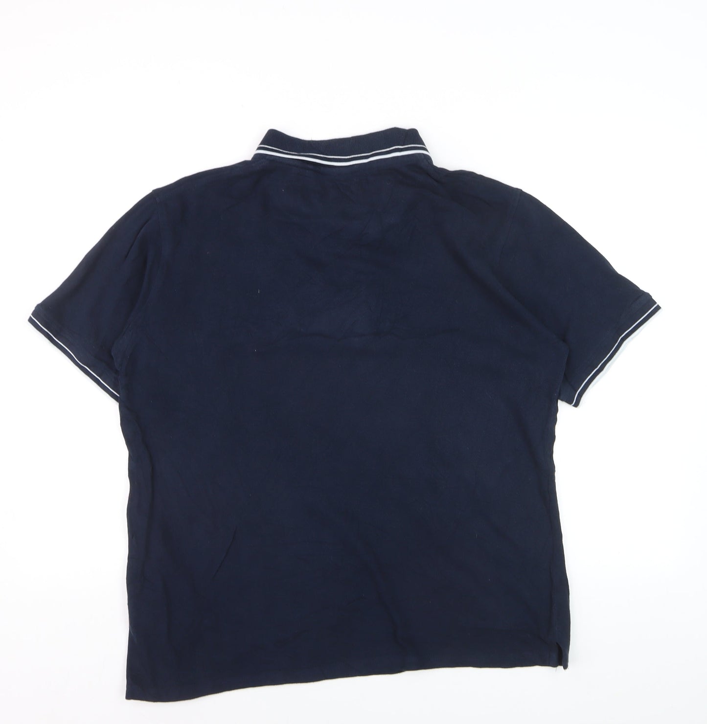 Lyle & Scott Men's Blue XL Cotton Polo Shirt with Logo
