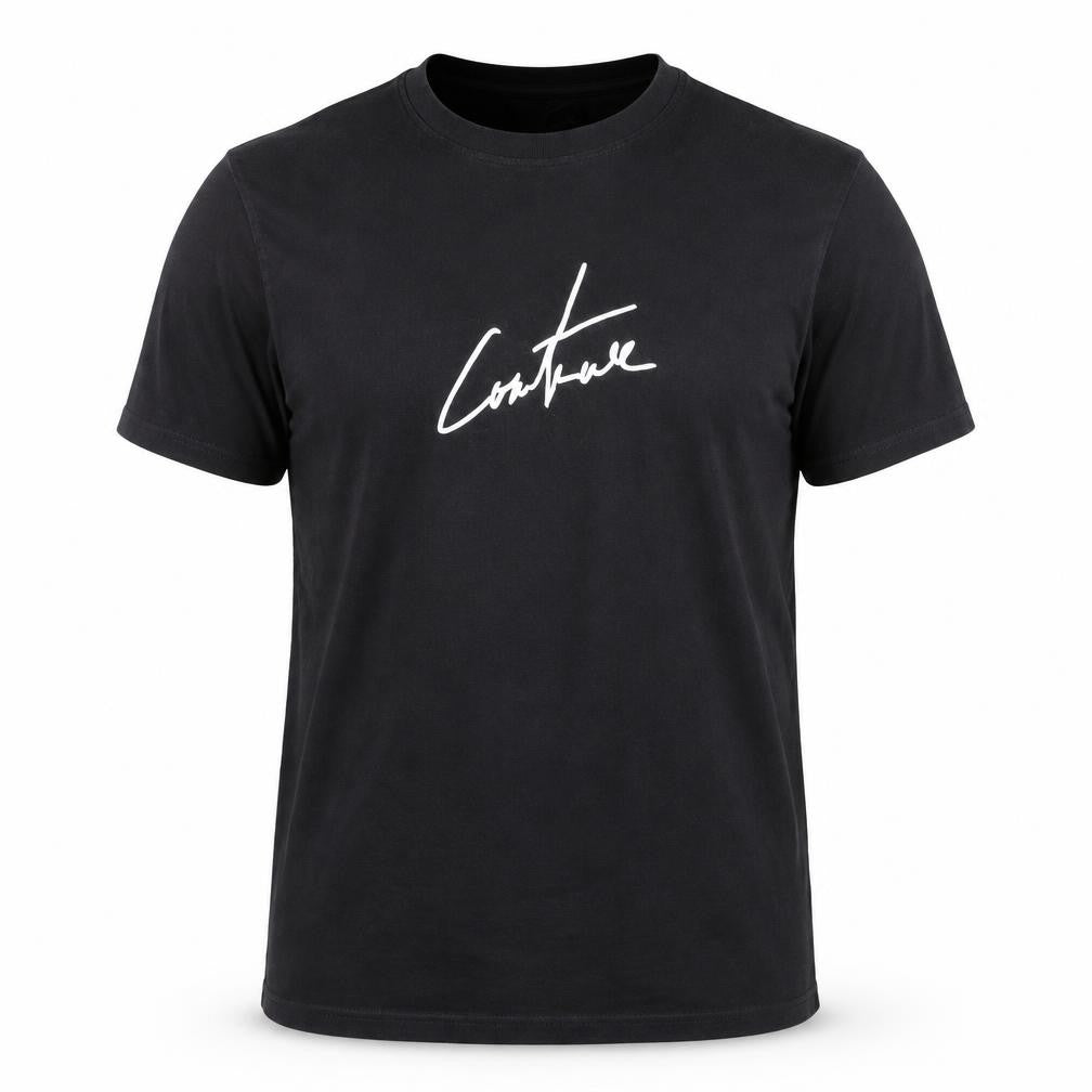 Couture Men's Black Logo Graphic T-Shirt Size L