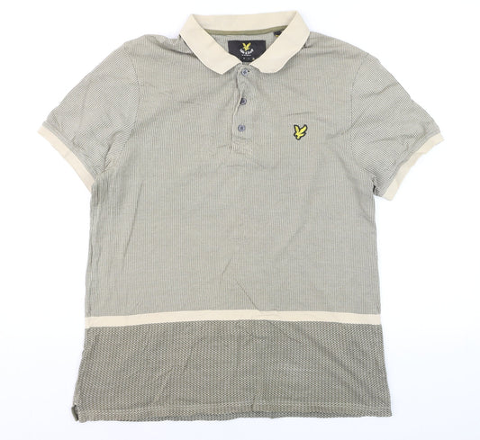 Lyle & Scott Men’s Beige XL Cotton Short Sleeve Polo Shirt