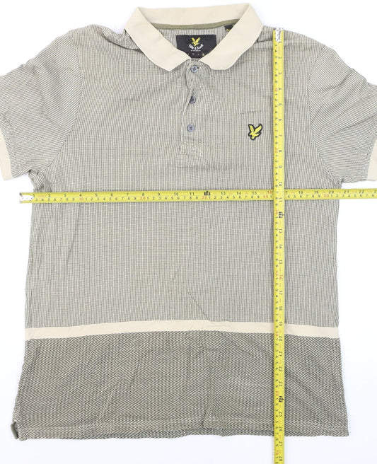 Lyle & Scott Men’s Beige XL Cotton Short Sleeve Polo Shirt