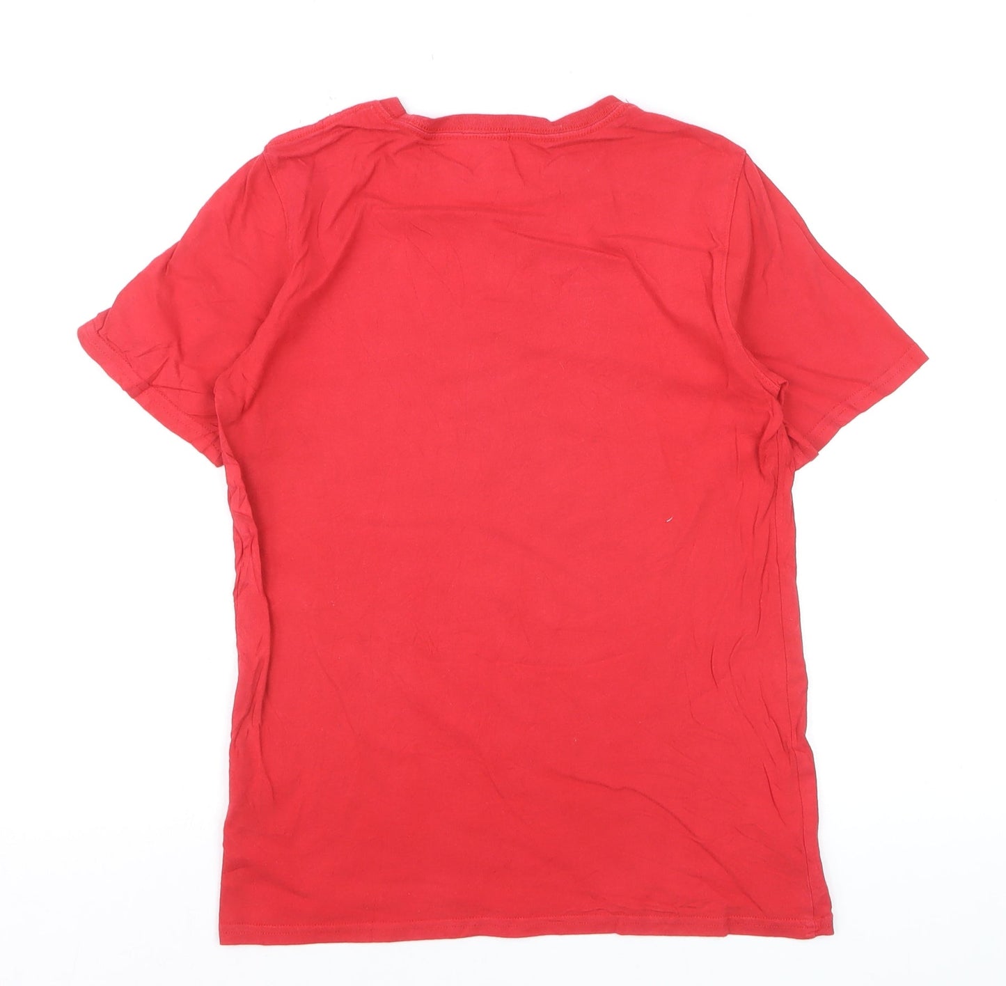 Champion Boys Red Graphic Logo T-Shirt Size 12-13 Years Short Sleeve Cotton