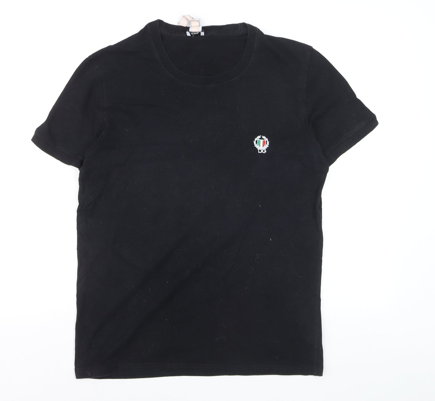 Dolce & Gabbana Men's Black Crew Neck Short Sleeve T-Shirt Size M
