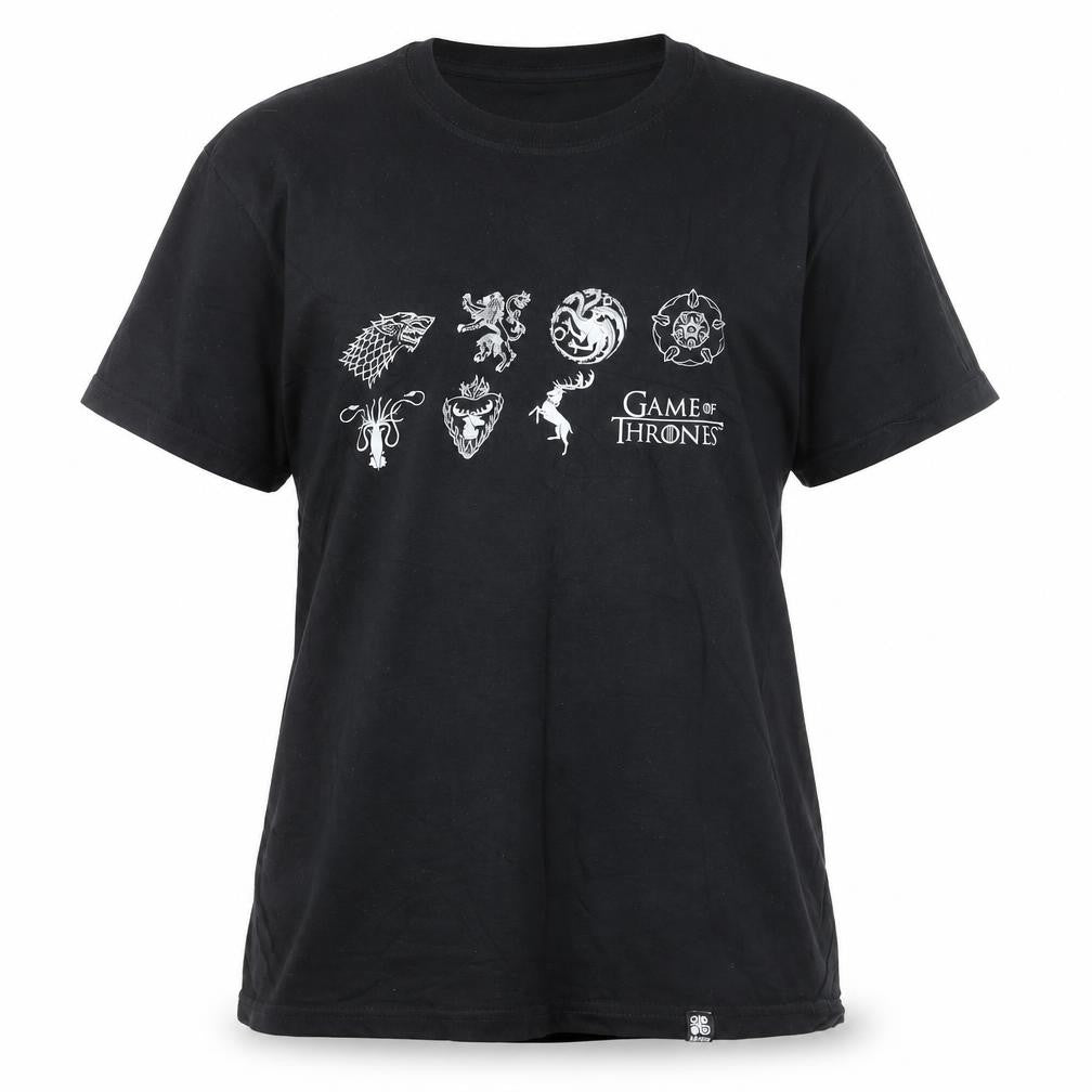 Game of Thrones Women's Black Cotton Short Sleeve T-Shirt Size S