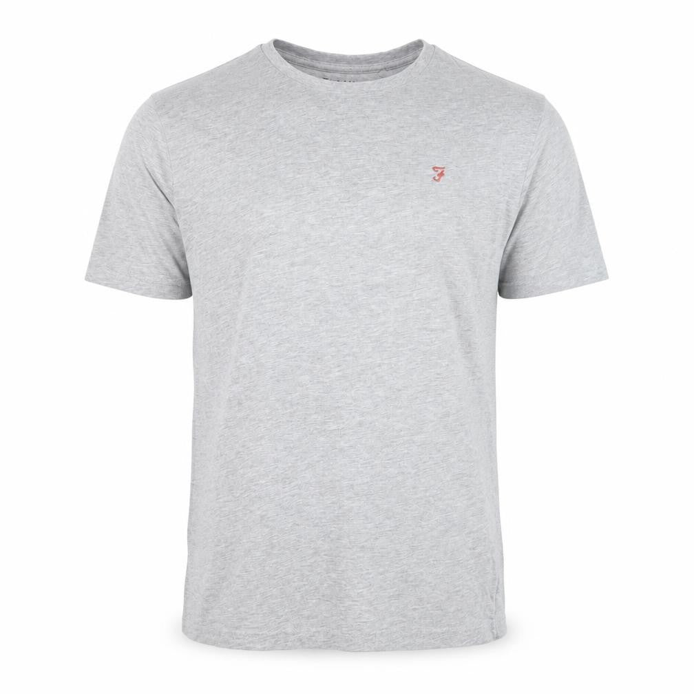 Farah Men's Grey Cotton Jersey Crew Neck Short Sleeve T-Shirt M