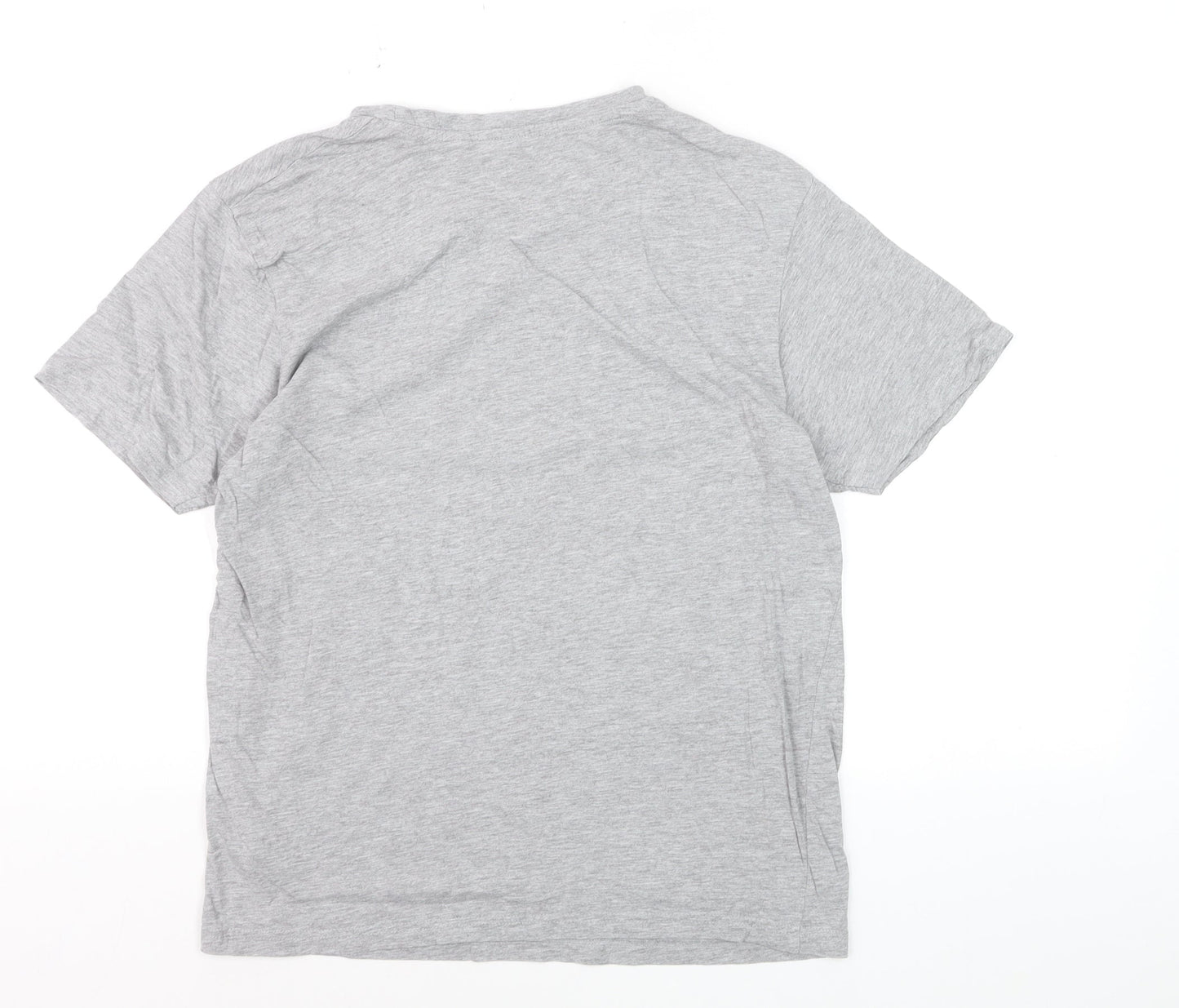 Farah Men's Grey Cotton Jersey Crew Neck Short Sleeve T-Shirt M