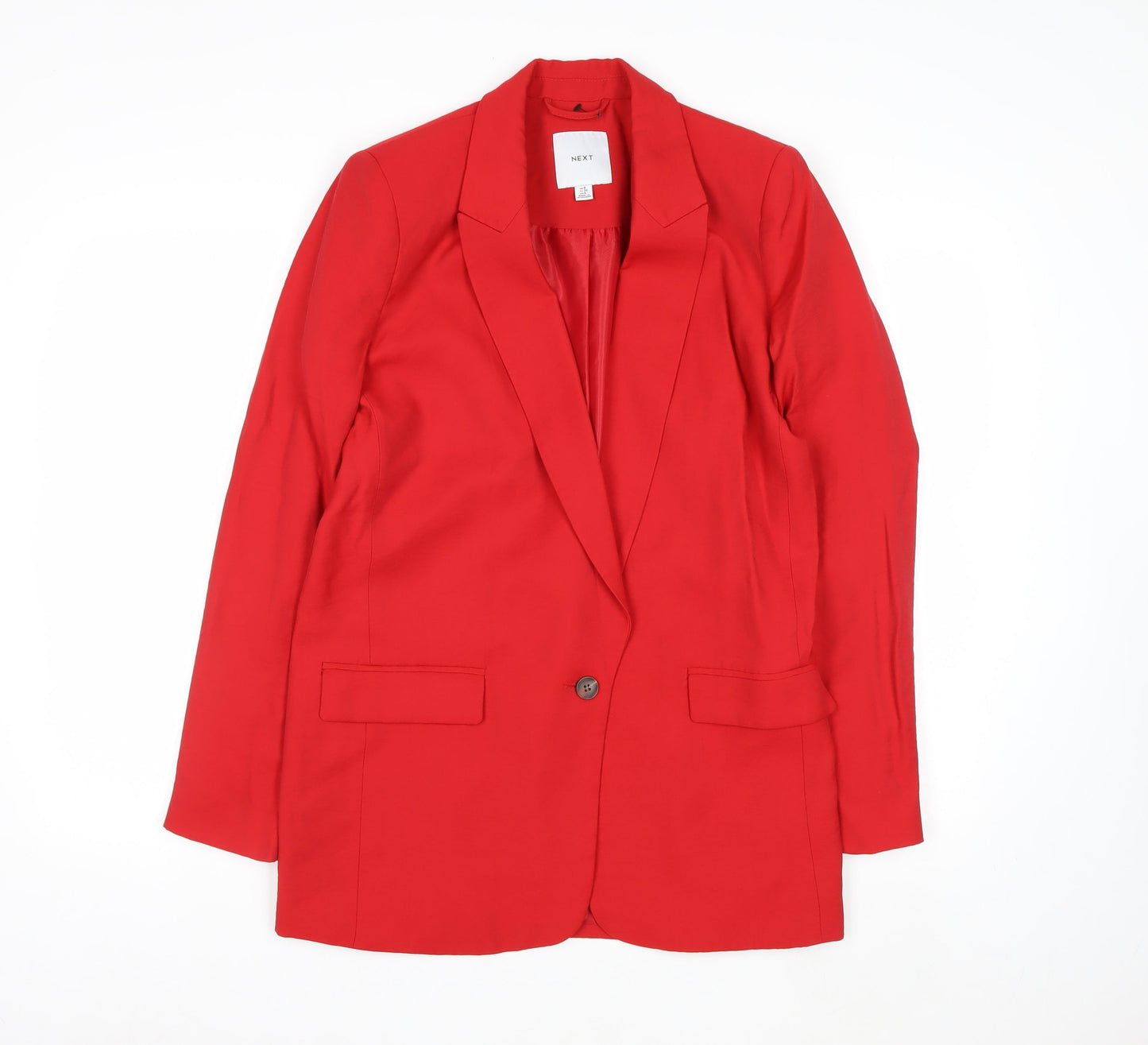 Next Women Red Single-Breasted Blazer UK 8 Tailored Jacket