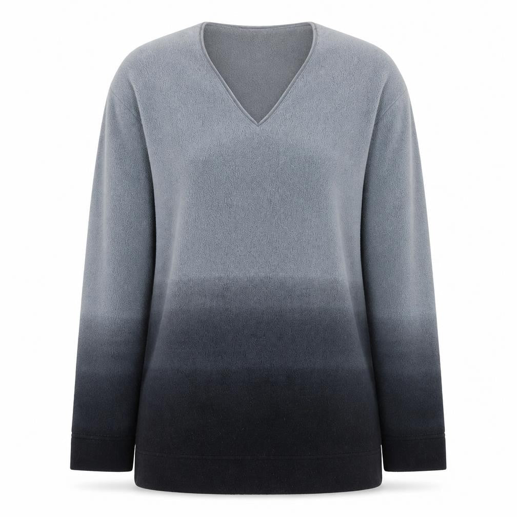 Wallis Women Grey Ombre Pullover Sweatshirt Size 10 Polyester