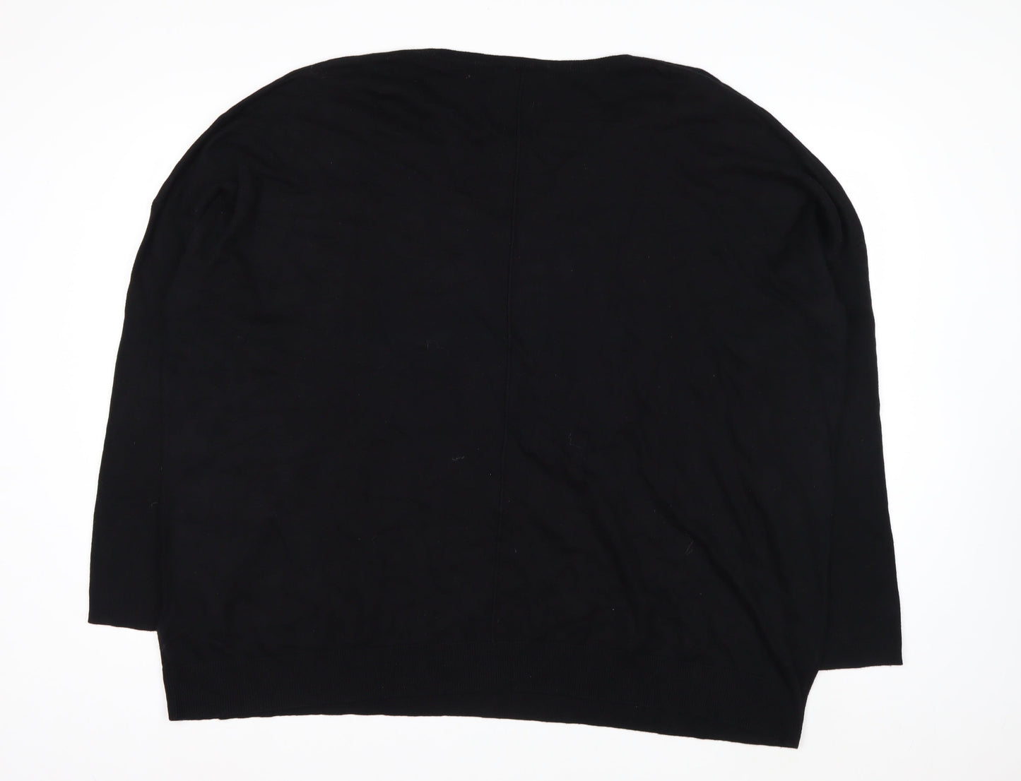 Live Unlimited London Women's Black V-Neck Pullover Jumper Size 26