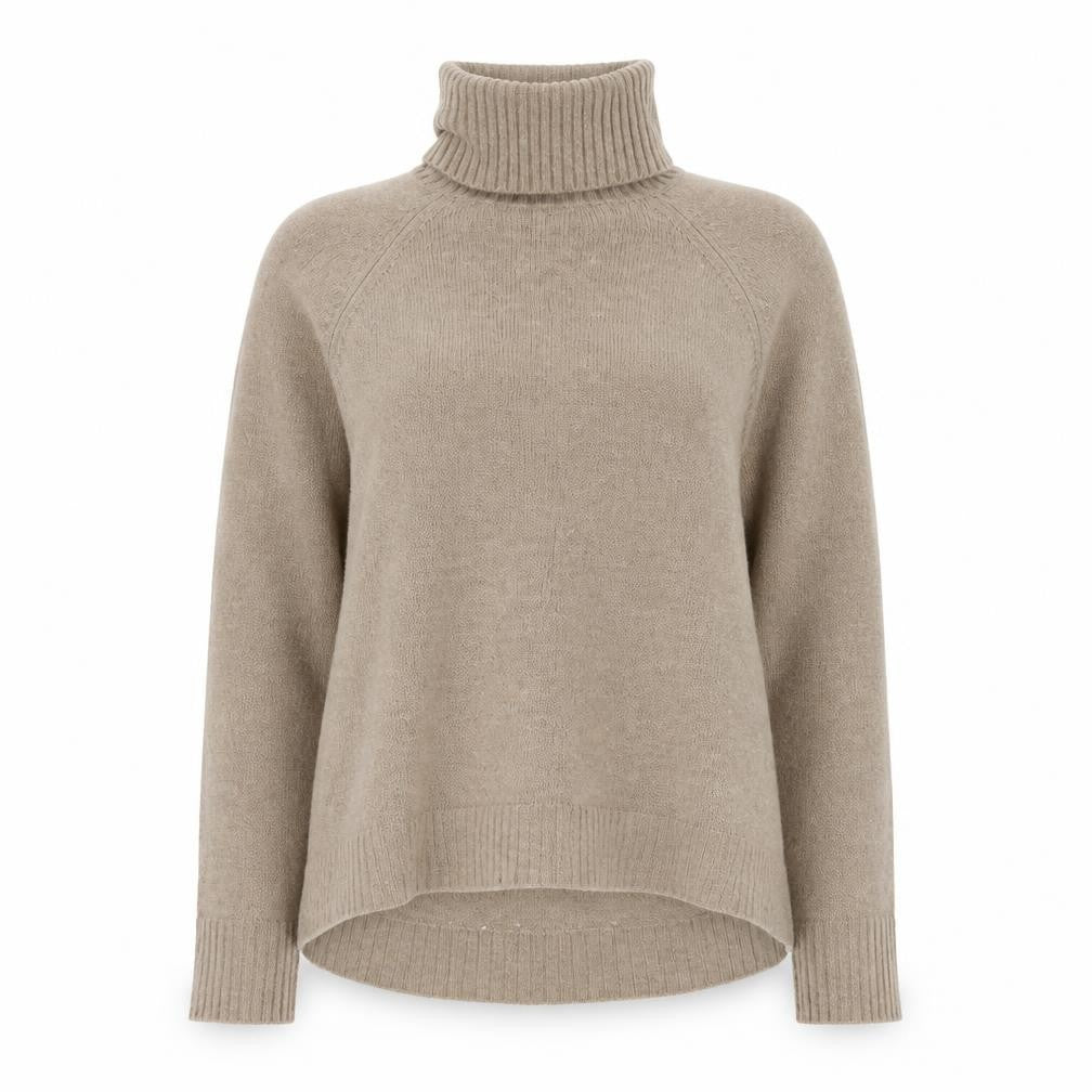 J.Crew Women Beige XS Roll Neck Wool Alpaca Knit Jumper