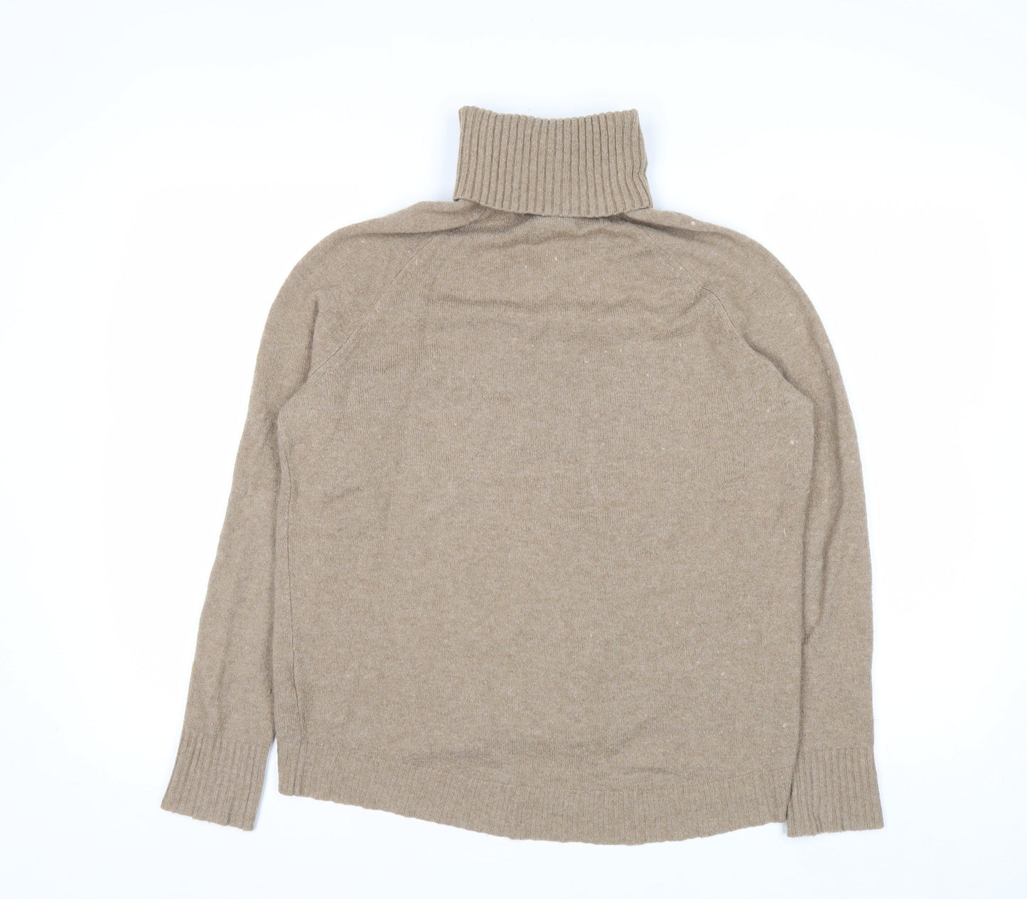 J.Crew Women Beige XS Roll Neck Wool Alpaca Knit Jumper