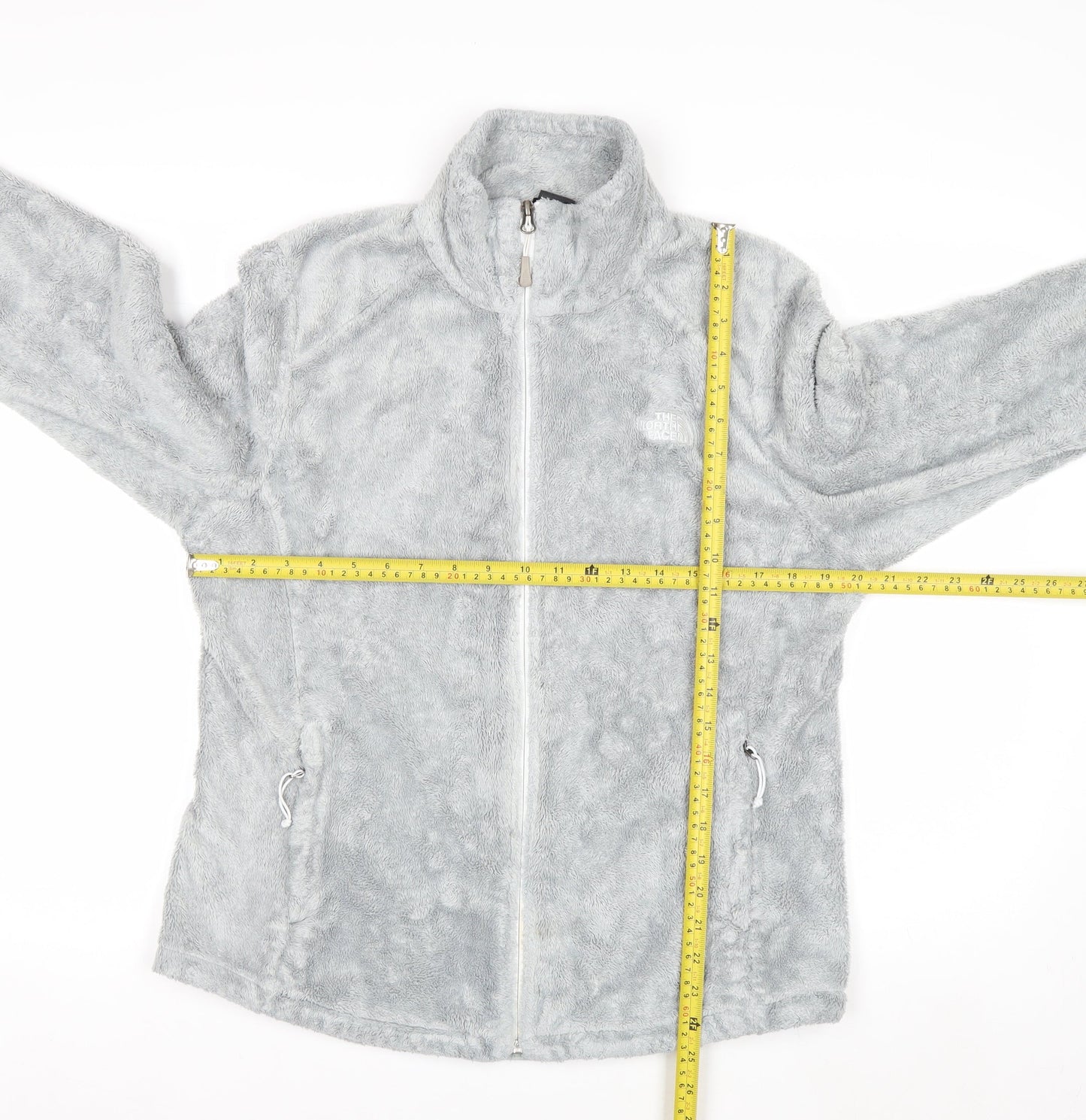 The North Face Women's Grey Full Zip Fleece Hoodie Large