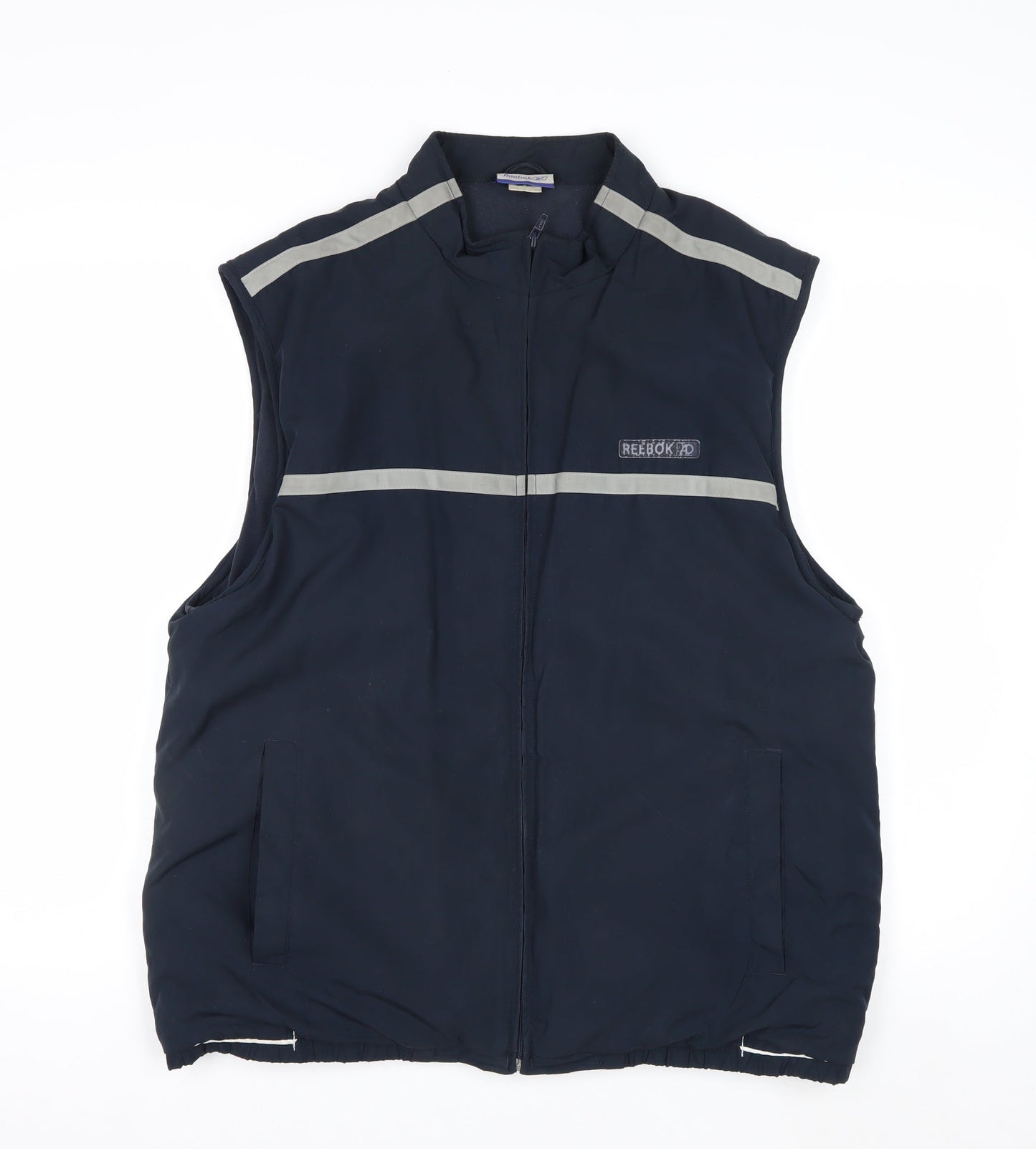 Reebok Mens Blue Polyester Zip Bodywarmer Gilet Size L