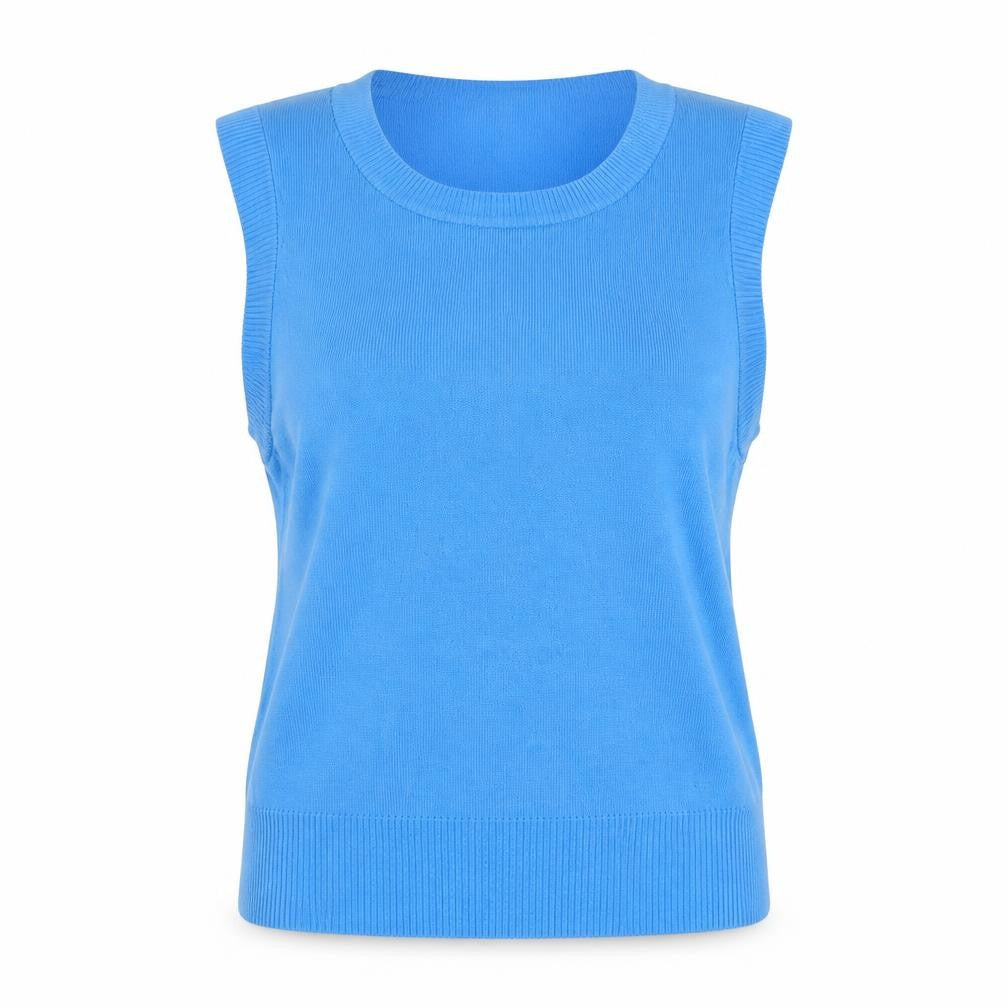 Cable & Gauge Women's Blue Sleeveless Knit Vest XL