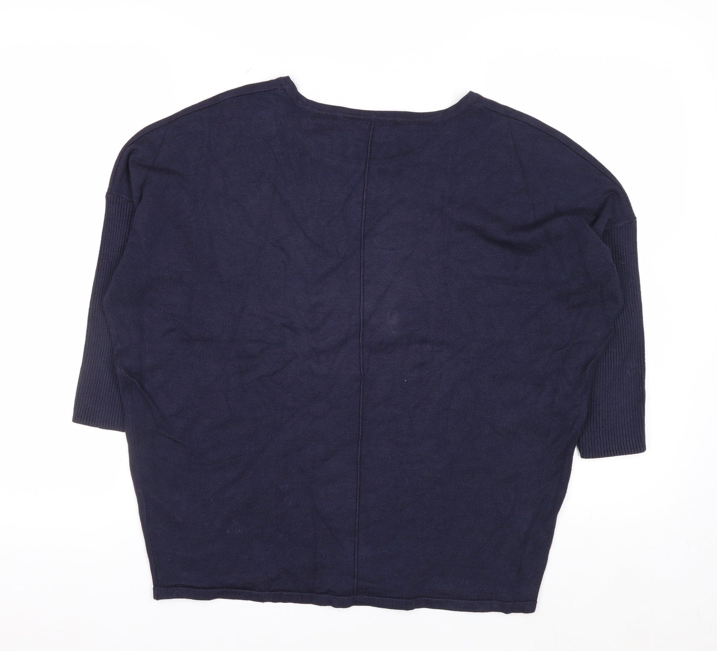 Saint Tropez Women's Blue Relaxed Fit Knit Pullover Jumper M
