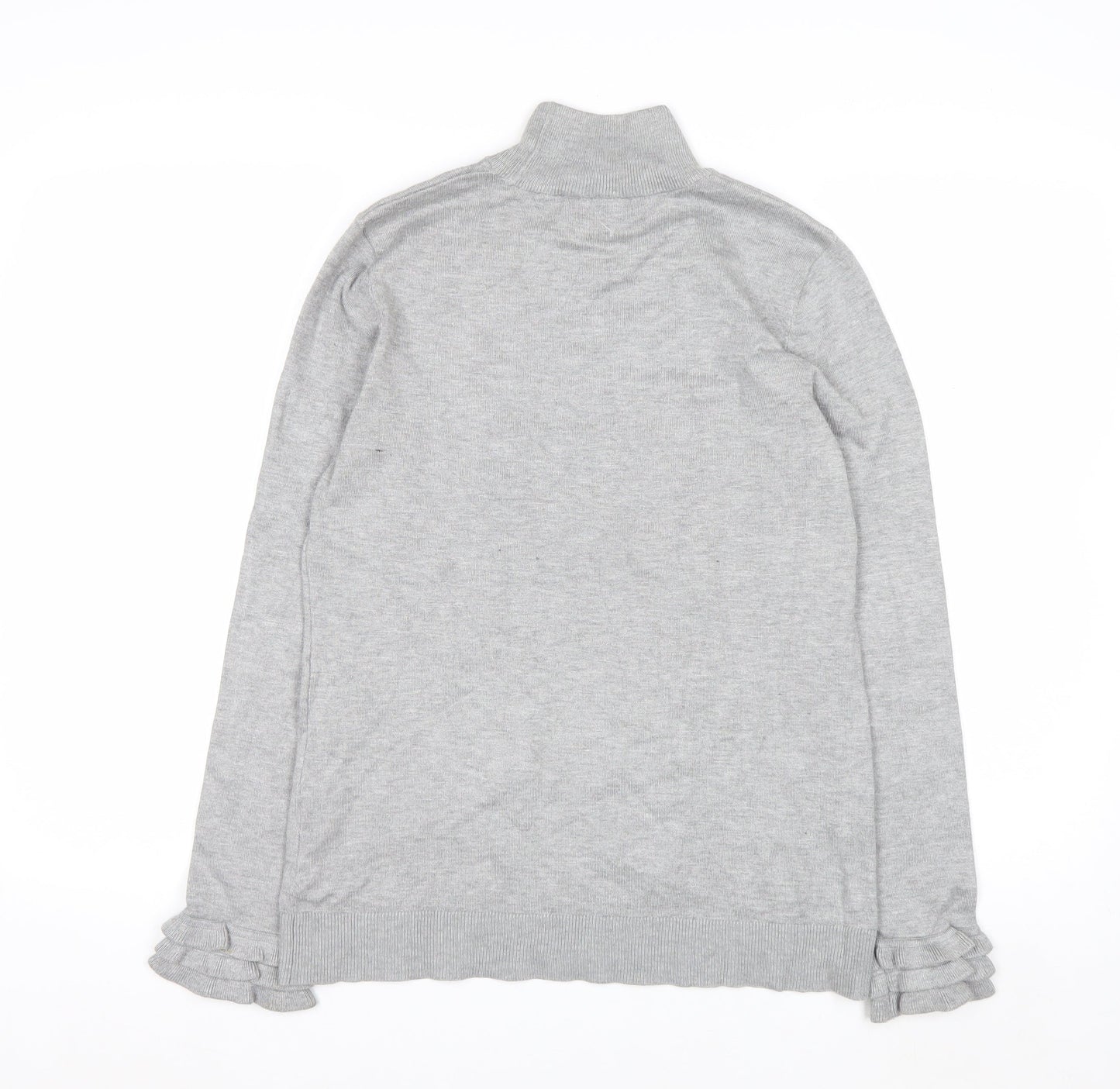 Calvin Klein Women's Grey Roll Neck Knit Jumper Size S