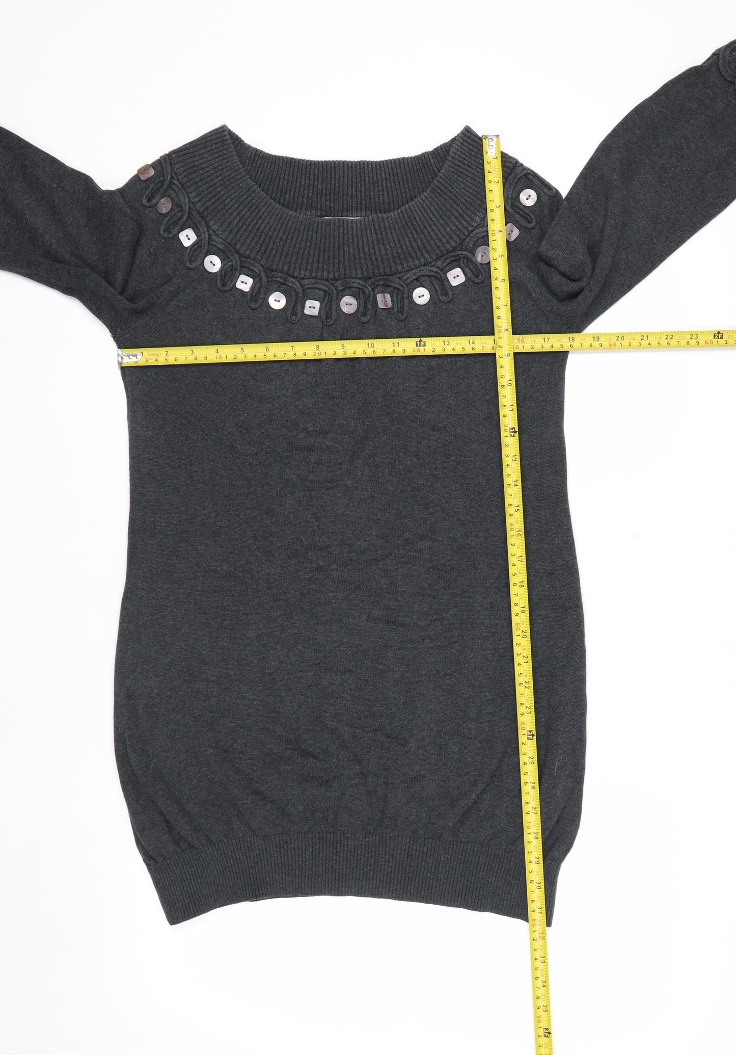 Marks and Spencer Per Una Grey Wool Blend Women's Jumper Size 10