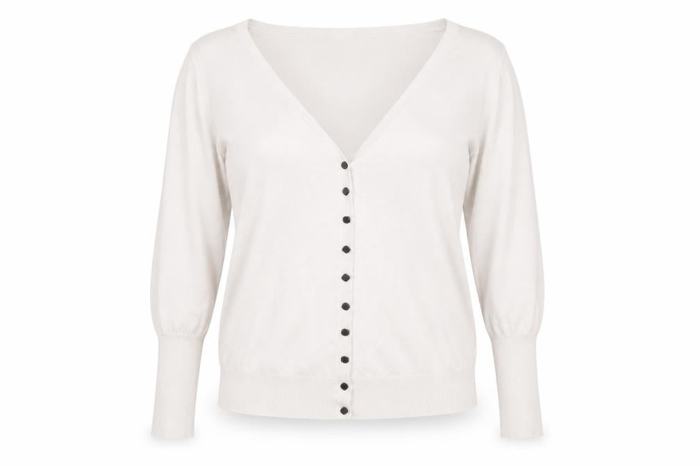 French Connection Women's Beige XL Button Cardigan Knitwear