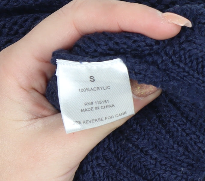 Romeo & Juliet Couture Women's Blue Knit Pullover Jumper Size S