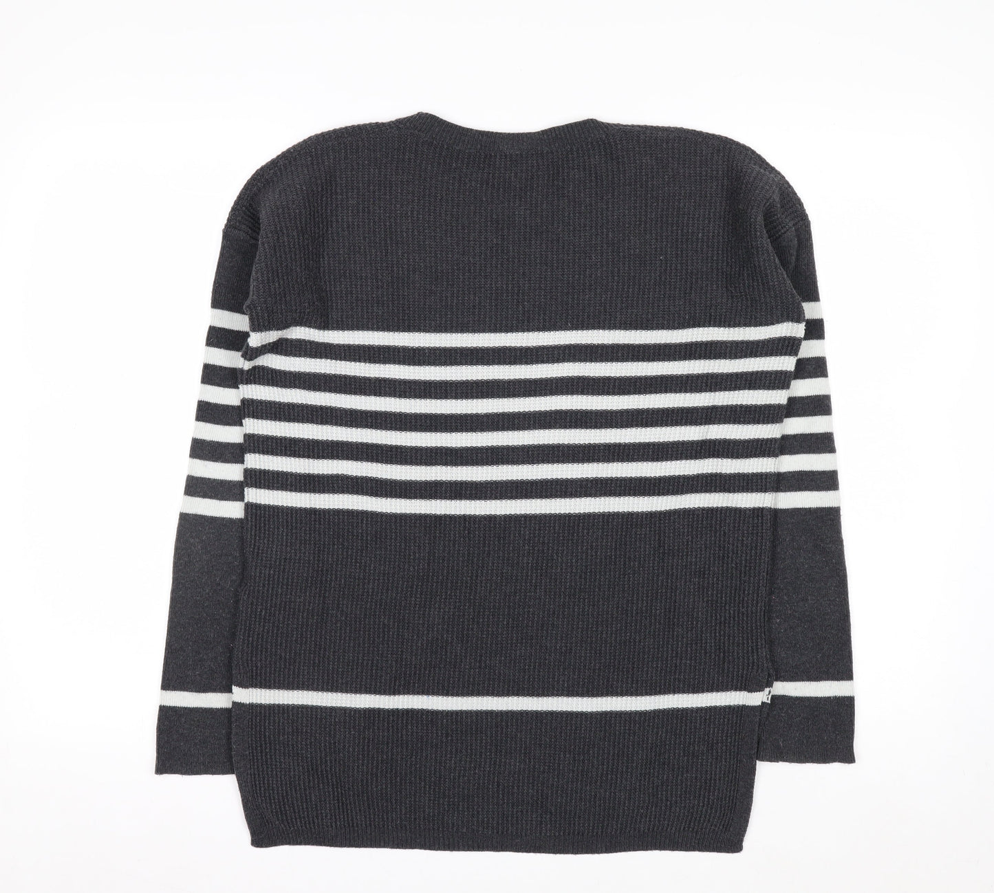 GAP Womens Grey Striped Knit Pullover Jumper XS