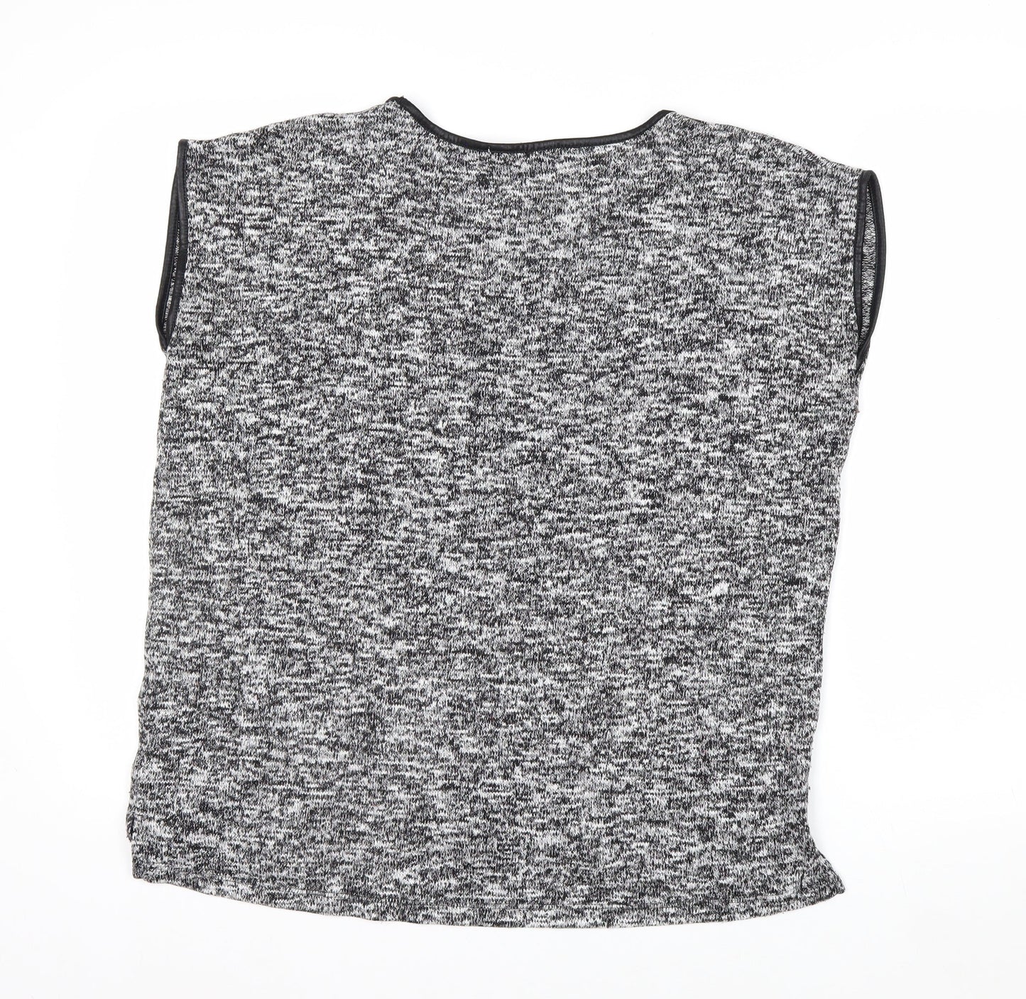 Oasis Women’s Grey Knit Sleeveless Pullover Jumper Size S