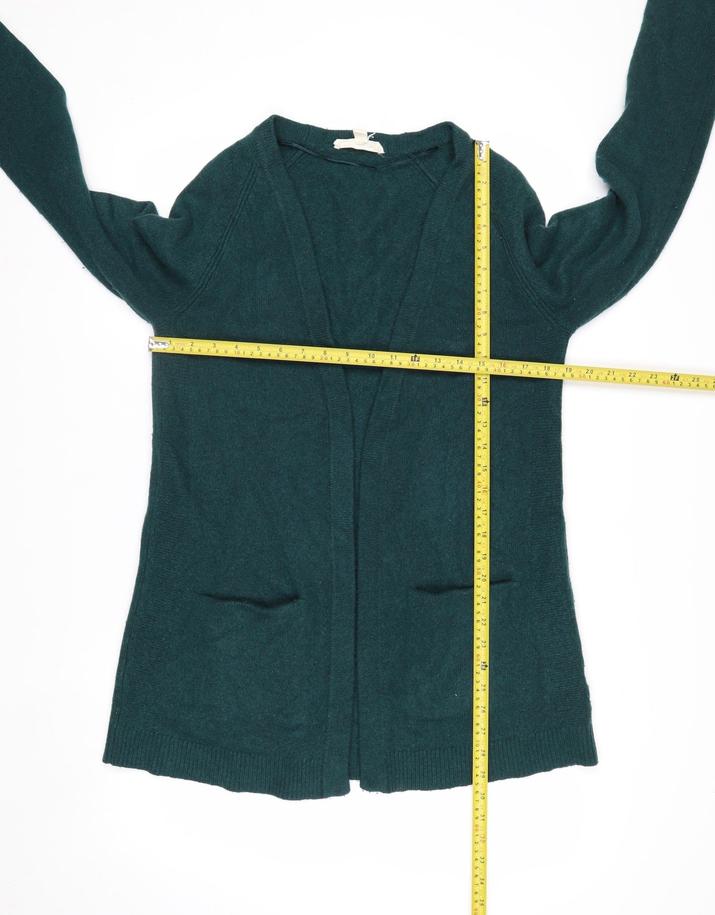 Seasalt Cornwall Women’s Green Wool Cardigan UK 12 Raglan Fit