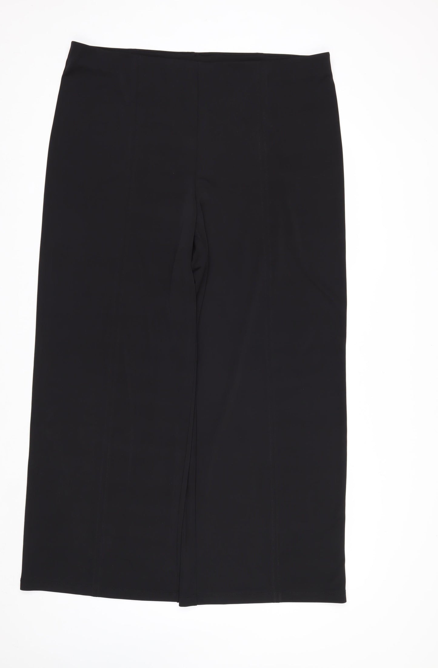 H&M Womens Black XL Straight Leg Stretch Trousers
