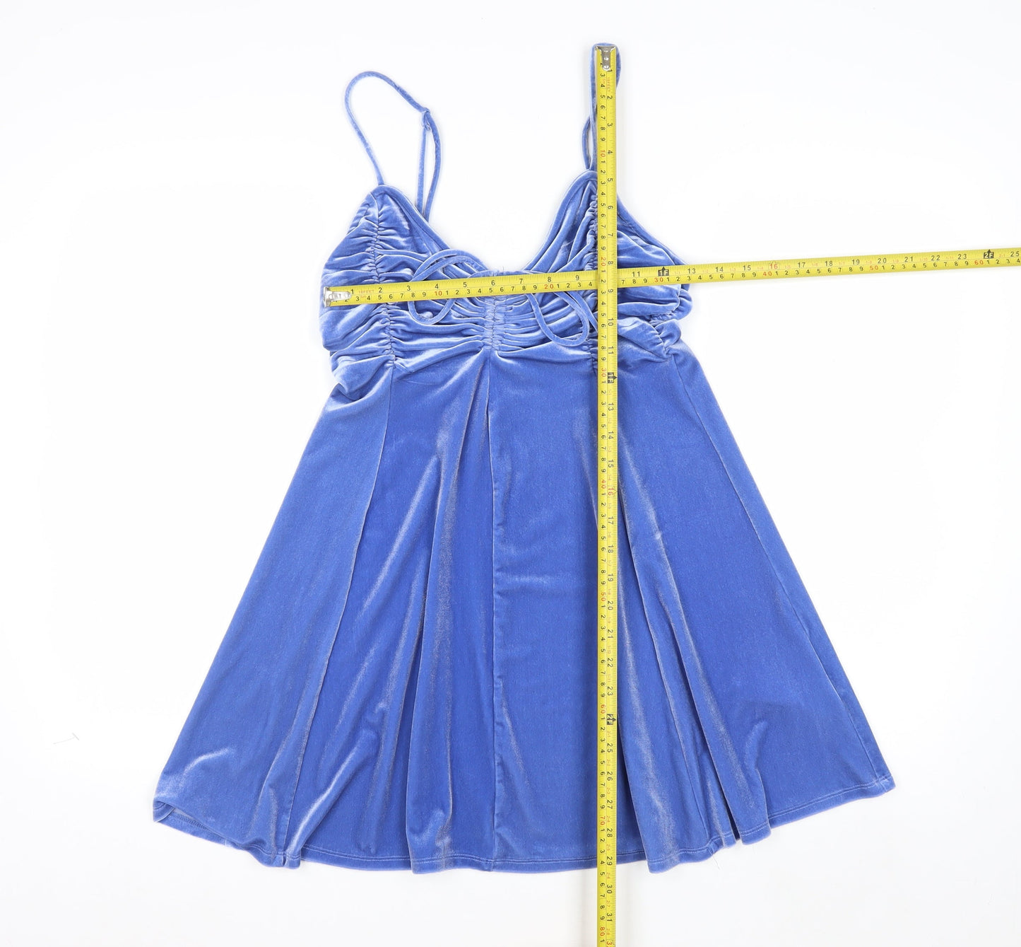 Urban Outfitters Women Blue Velvet Camisole Tank Top Size M