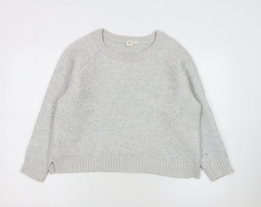 GAP Women’s Grey Wool Blend Crew Neck Pullover Jumper Size XL