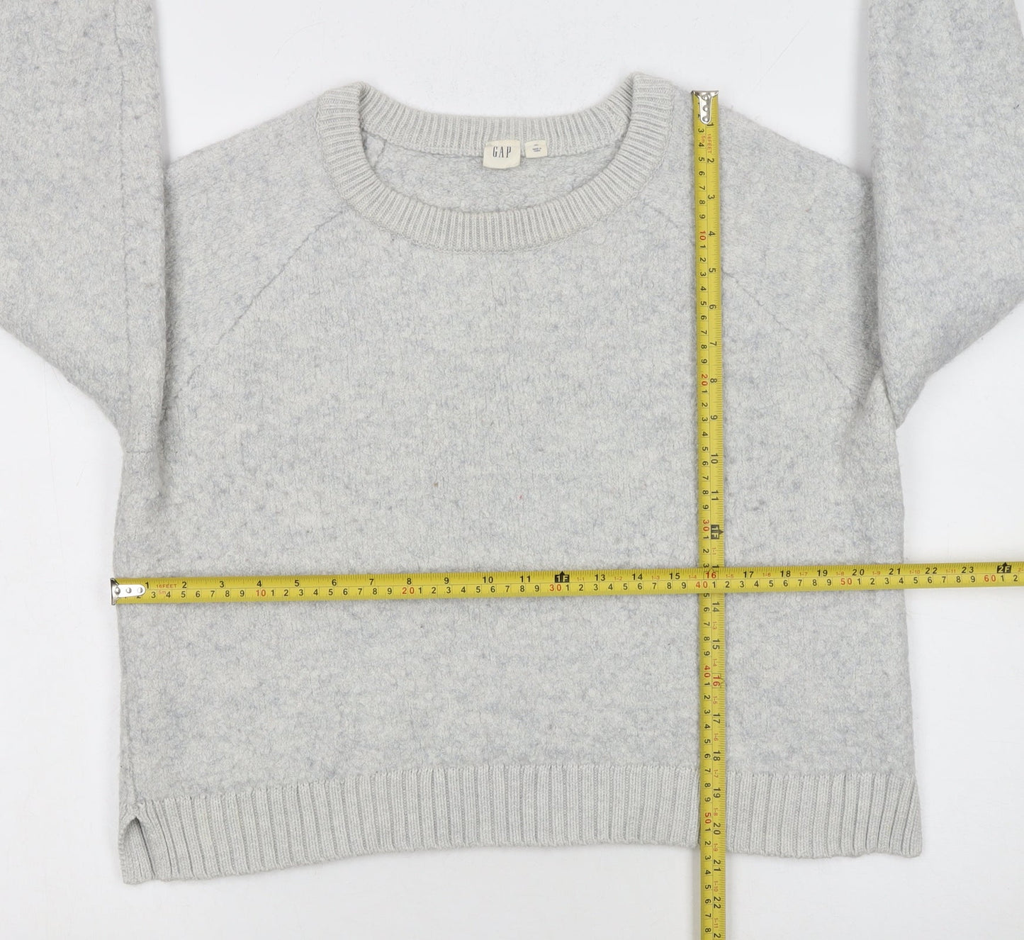 GAP Women’s Grey Wool Blend Crew Neck Pullover Jumper Size XL