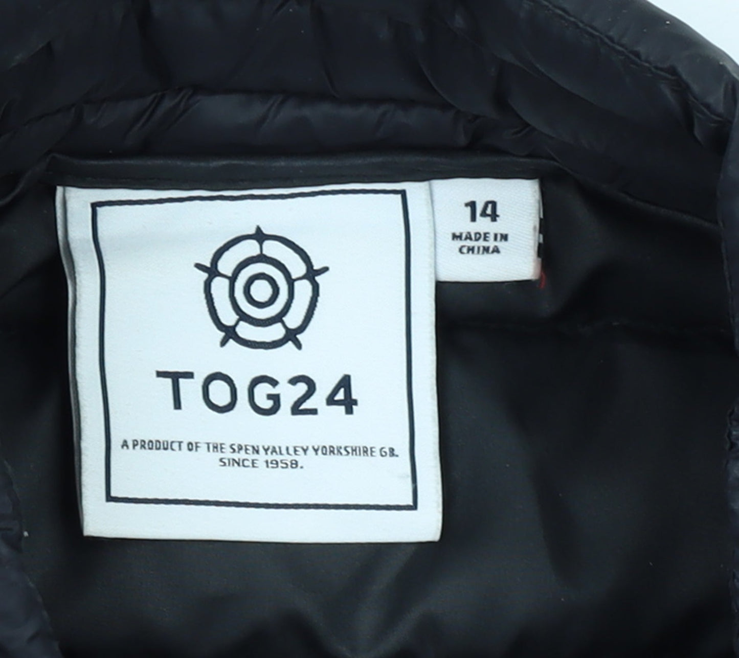 TOG24 Women’s Black Size 14 Puffer Jacket Lightweight Activewear