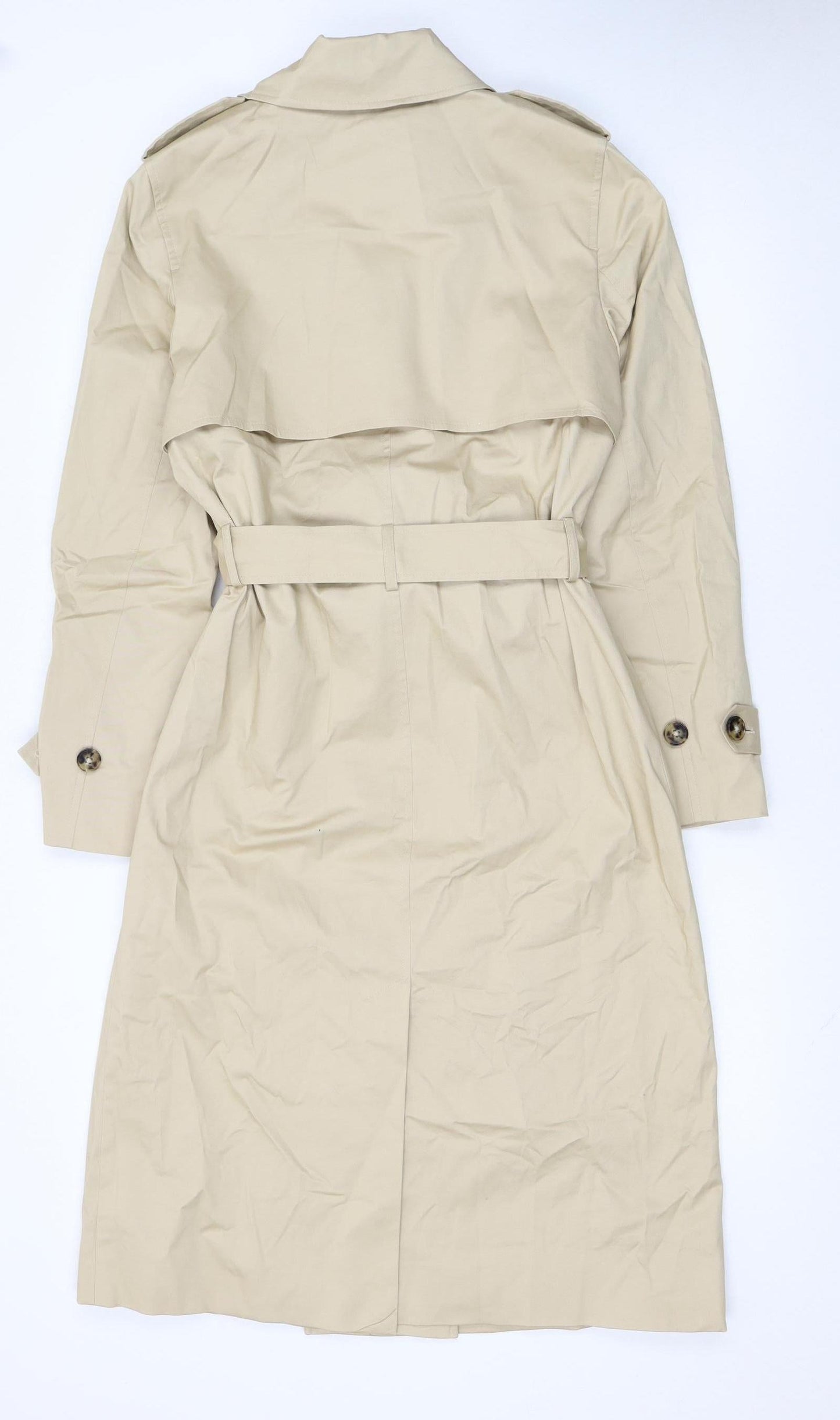 Marks and Spencer Women's Beige Long Trench Coat Size 10 Regular