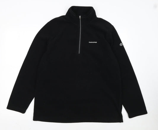 Craghoppers Women Black UK 16 1/2 Zip Fleece Pullover Sweatshirt