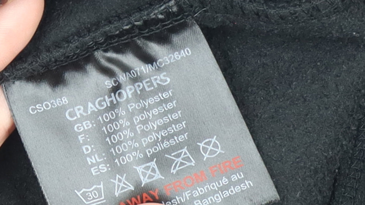 Craghoppers Women Black UK 16 1/2 Zip Fleece Pullover Sweatshirt