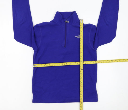 The North Face Boys Blue Fleece 1/4 Zip Sweatshirt Medium Youth