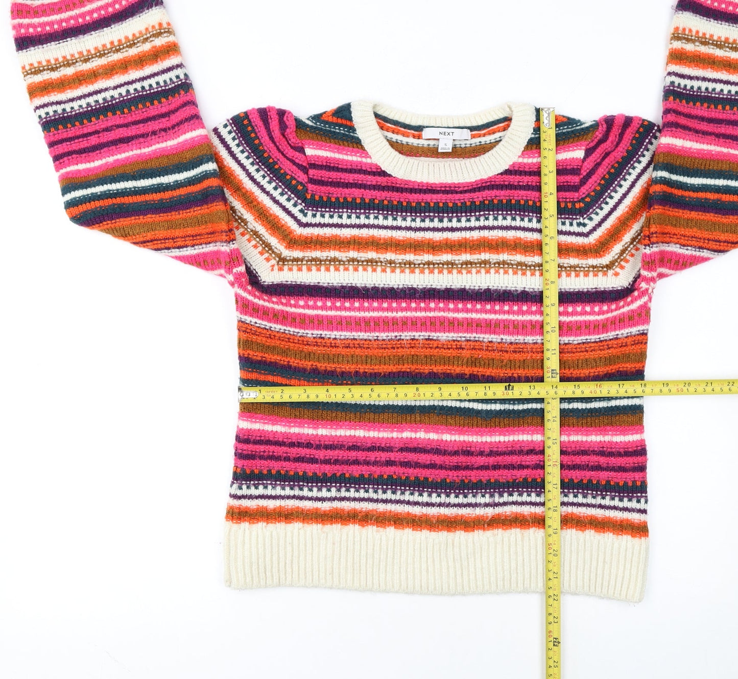 Next Women's Multicoloured Striped Knit Jumper Size S
