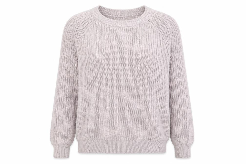 Marks & Spencer Womens Beige Chunky Knit Cotton Pullover Jumper UK 14