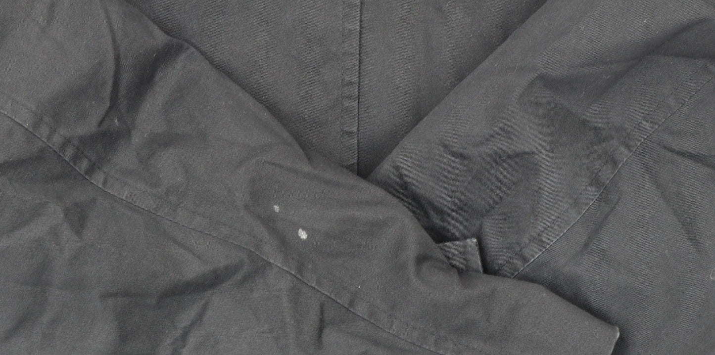 Marks and Spencer Women’s Black Size 16 Long Trench Coat Belted Twill