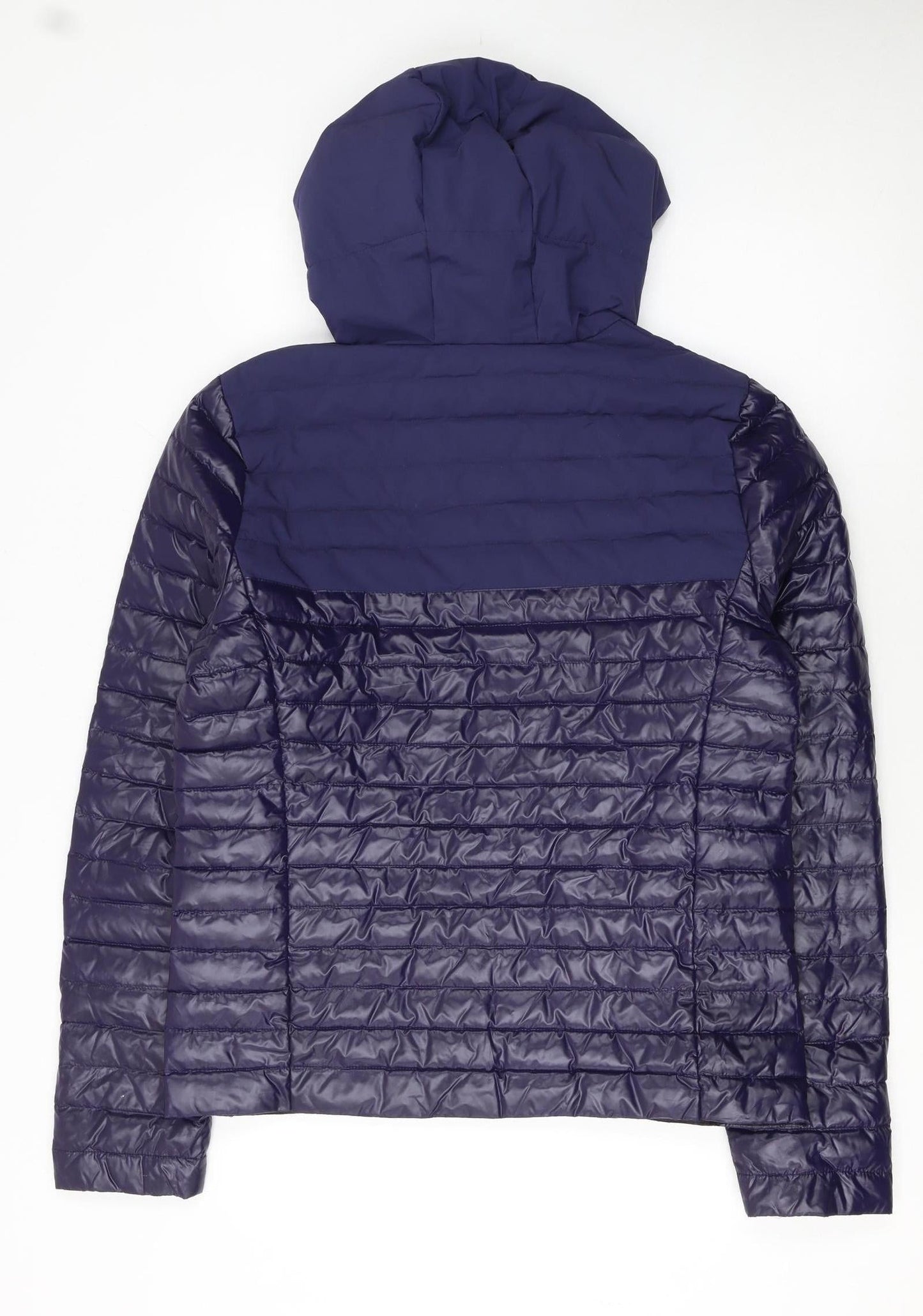 Superdry Womens Blue Hooded Puffer Jacket Size 14
