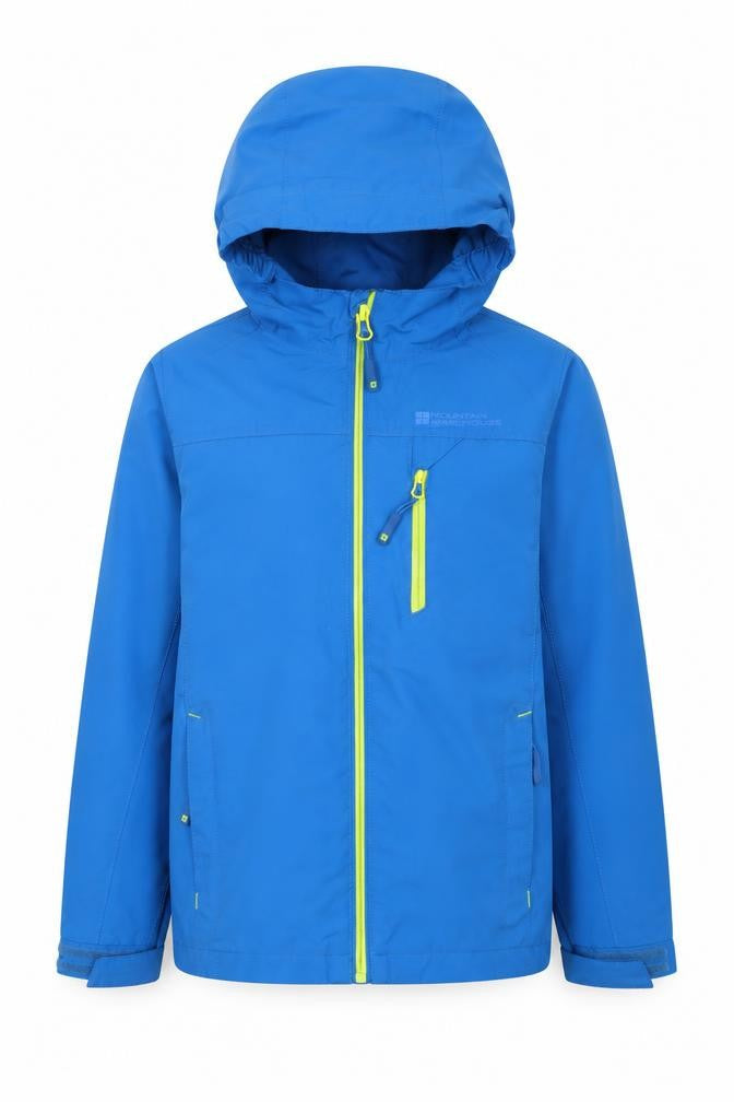 Mountain Warehouse Boys Blue Waterproof Hooded Rain Jacket 7-8 Years