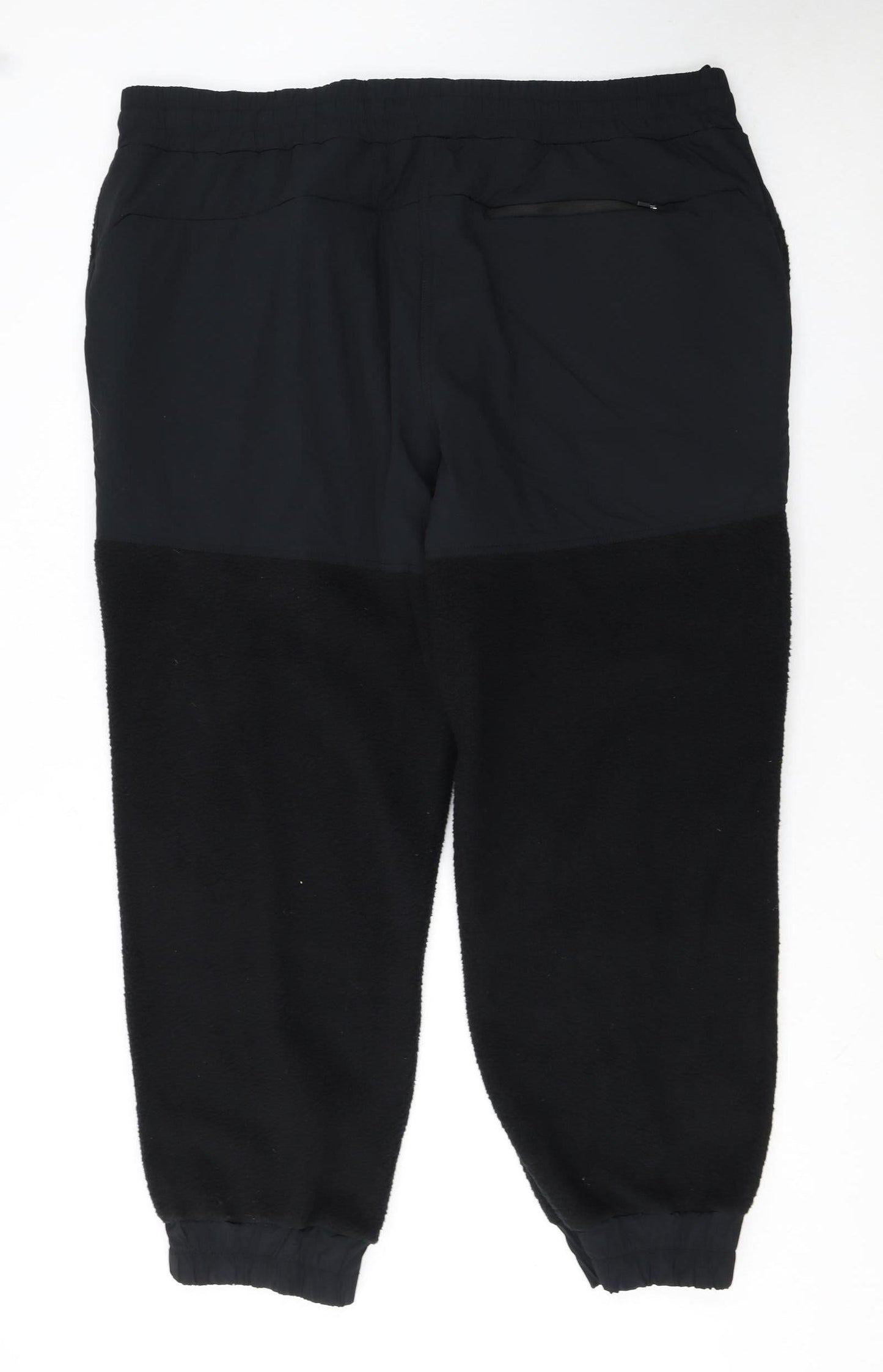 Marks and Spencer Men Black 3XL Fleece Joggers with Zip Pockets