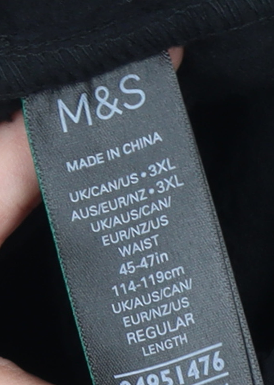 Marks and Spencer Men Black 3XL Fleece Joggers with Zip Pockets