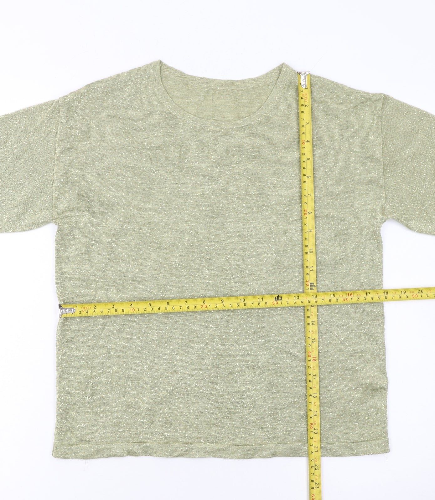 Marks and Spencer Women’s Green Short Sleeve Knit Jumper Size S