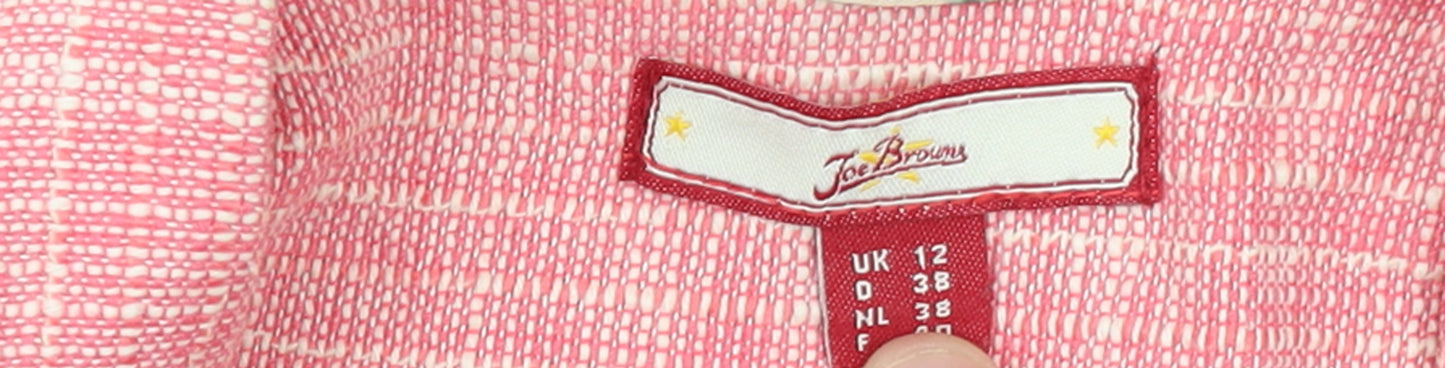 Joe Browns Pink Woven Suit Jacket Women Size 12 Tailored Blazer