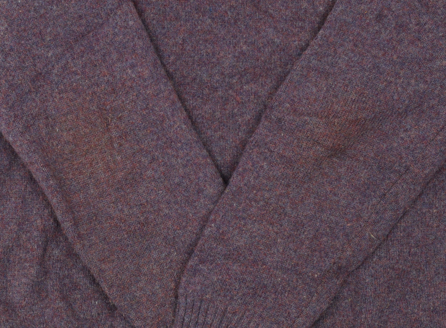 Brook Taverner Men’s Purple Lambswool V-Neck Jumper Size M