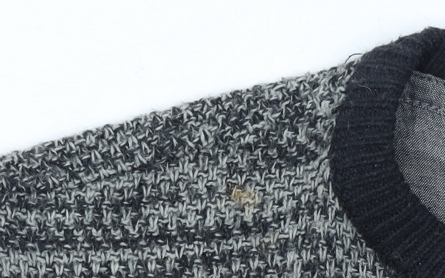 Your Turn Men's Grey Chunky Knit Acrylic Jumper Size S