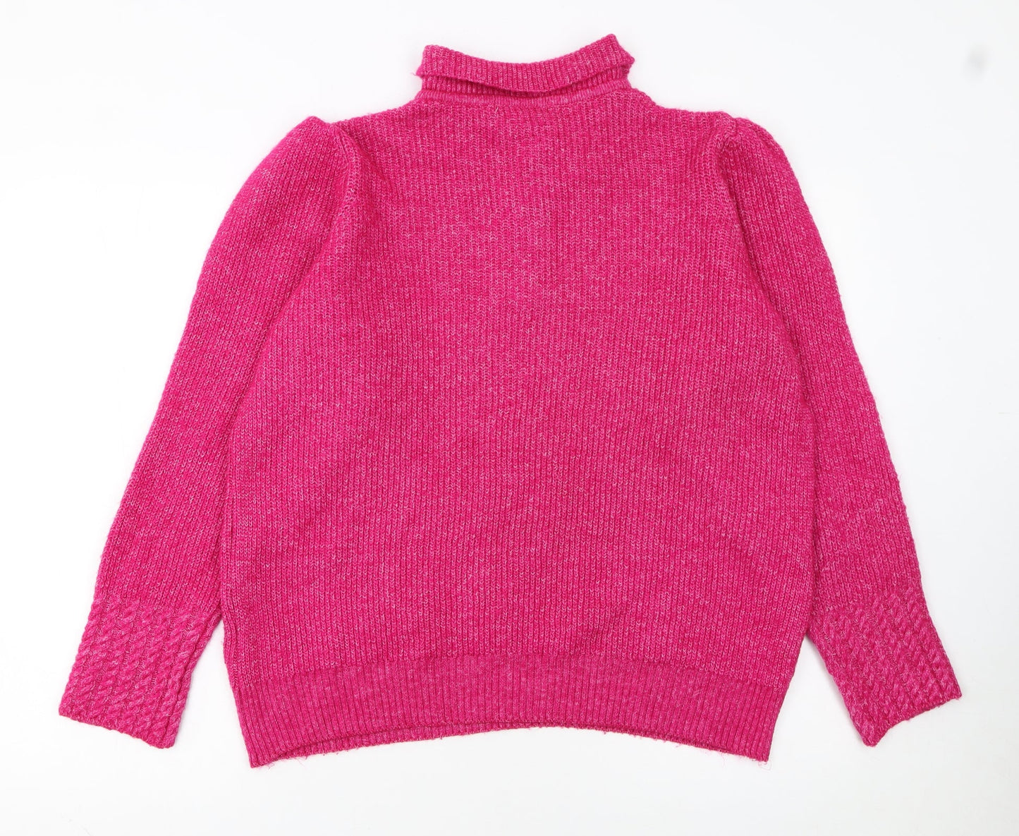 Next Women Pink Collared Henley Knit Jumper Size 14