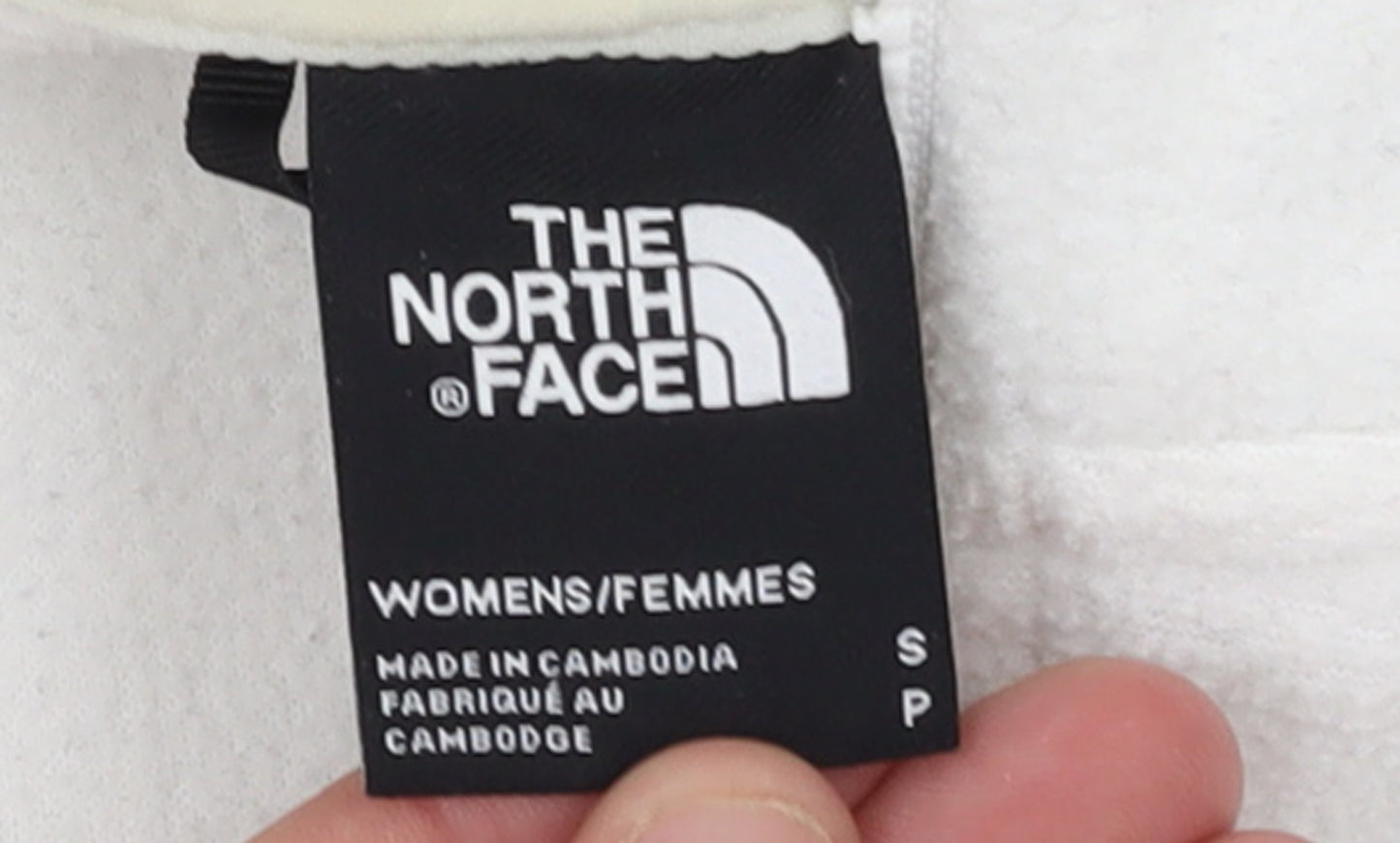 The North Face Womens White Fleece 1/2 Zip Pullover Sweatshirt Size S