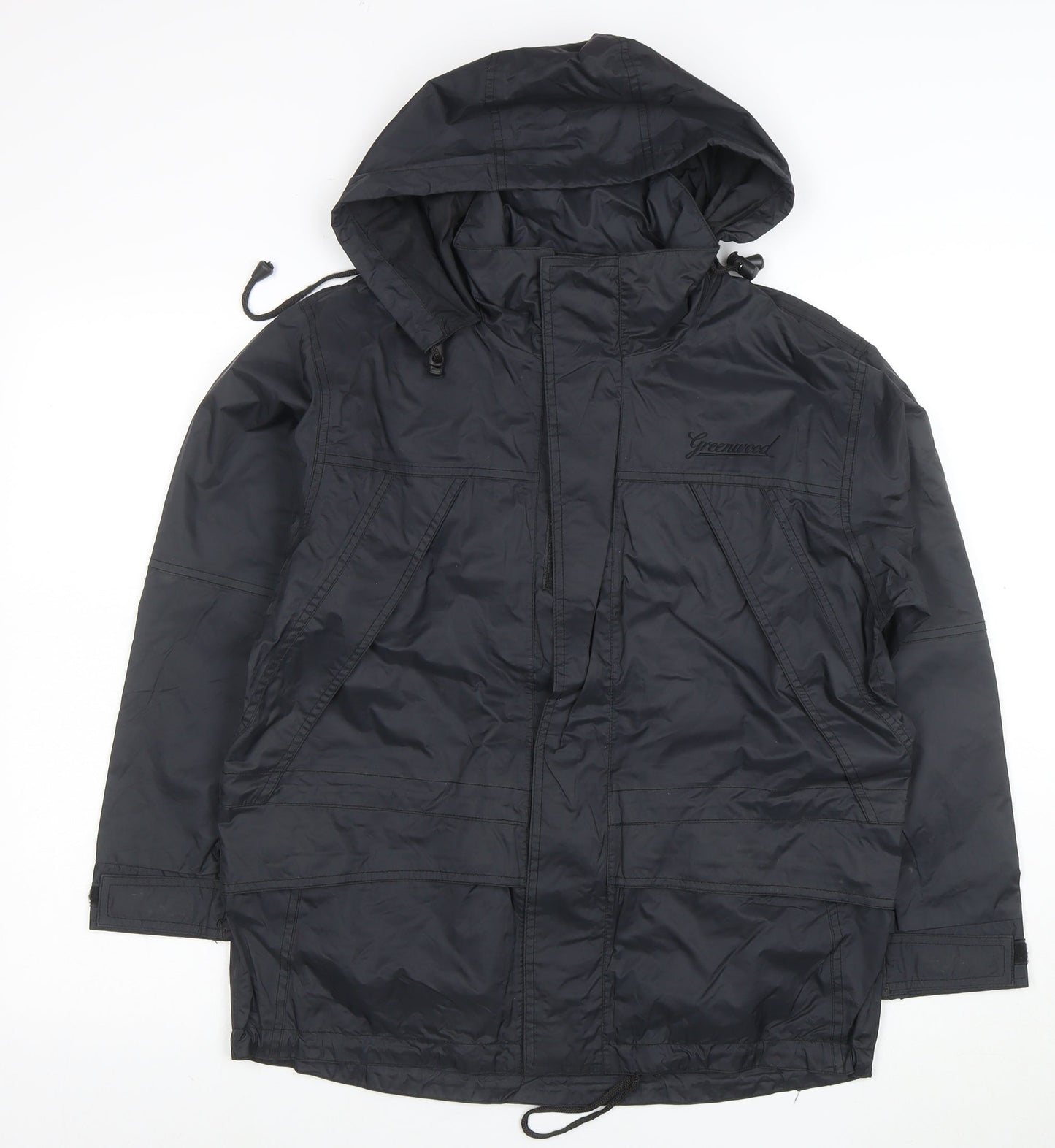Greenwood Women's Black Hooded Parka Jacket Size 12