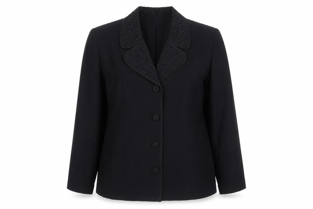 Leslie Fay Women Black Size 16 Single-Breasted Blazer Jacket